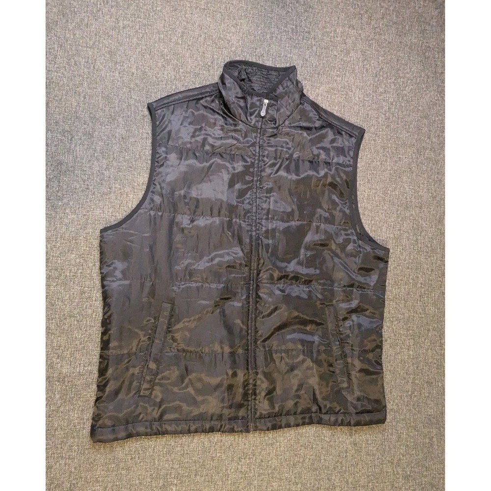 Dockers Golf Men's Windbreaker Black Vest Full Zip With Pockets Men's XL